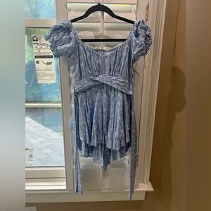 Skylar and Madison Blue and White Floral Women's  Romper/Dress